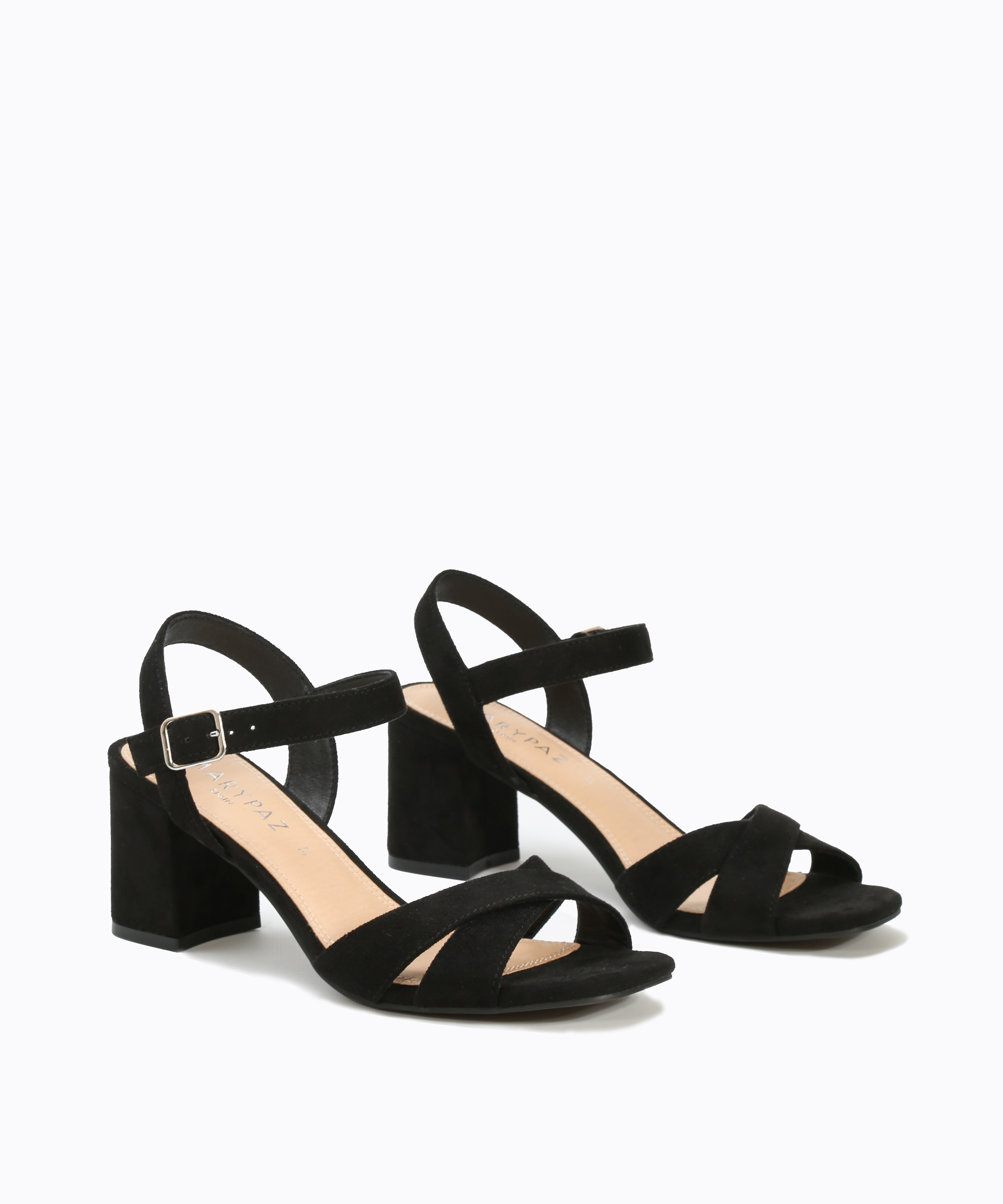 Sandalias tacón tira cruzada